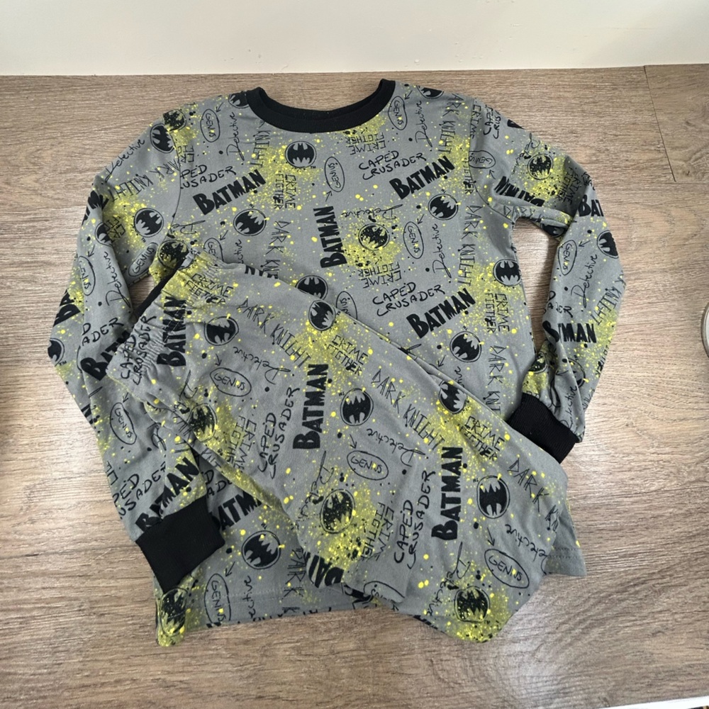 Batman Gray and Yellow Pajamas